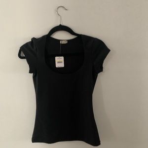 Black scoop neck t-shirt